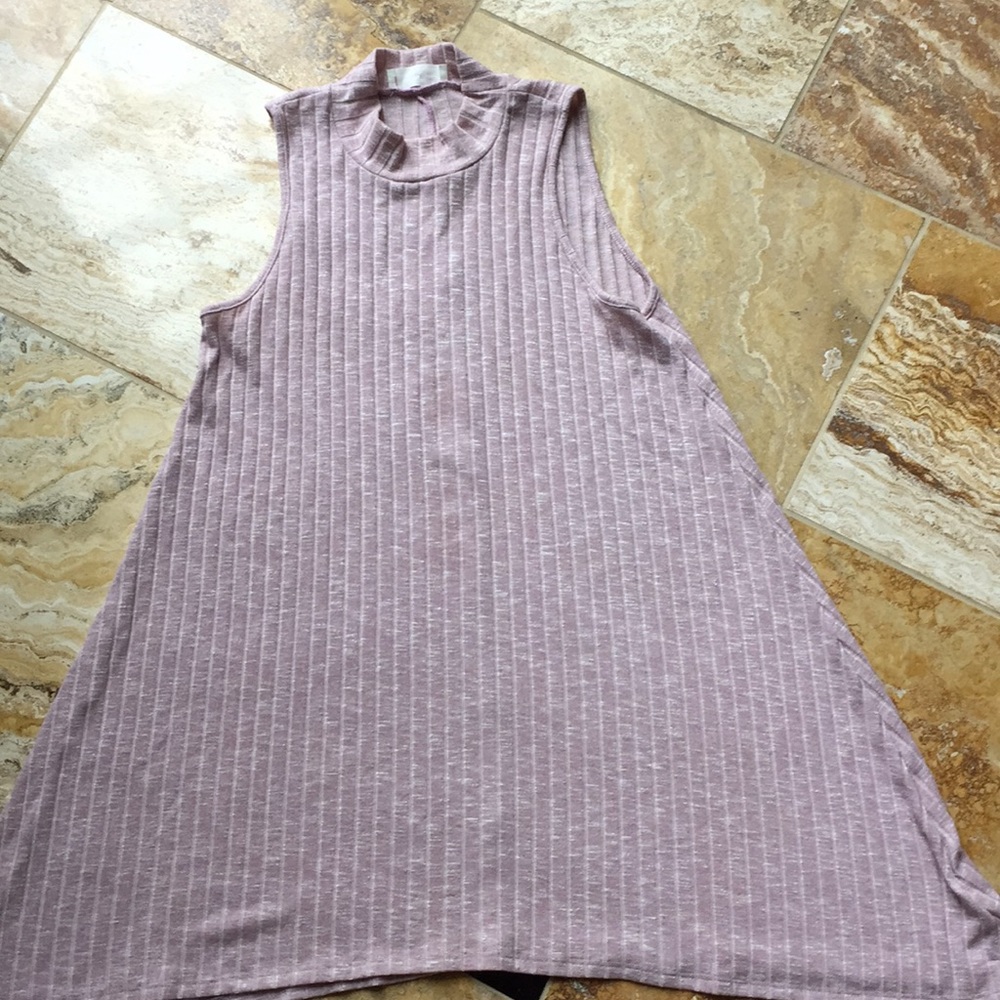 Peach Love Blush ribbed/Mottled Trapeze stretch